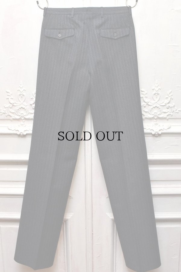 画像3: HUSBANDS　" High Waisted Trousers - Wide Leg "　col.Ink Blue with Stripes