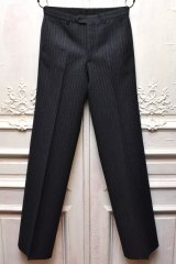 HUSBANDS　" High Waisted Trousers - Wide Leg "　col.Ink Blue with Stripes