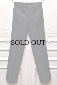 HUSBANDS　" High Waisted Trousers - Wide Leg "　col.Ink Blue with Stripes