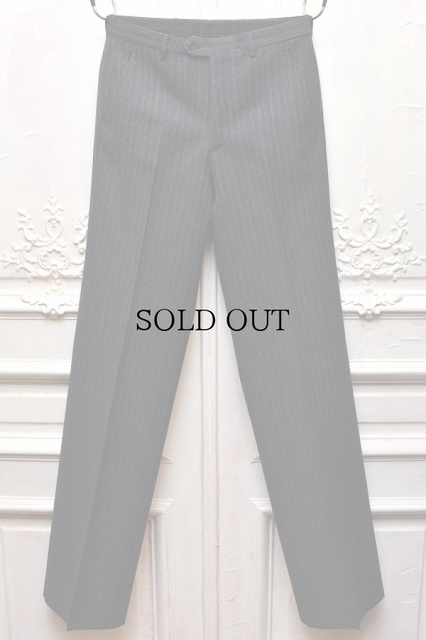 画像1: HUSBANDS　" High Waisted Trousers - Wide Leg "　col.Ink Blue with Stripes