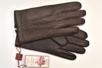 DENTS　" PECCARY×HAIR SHEEP  GLOVE（Touch Screen）- CASHMERE LINING "　col.Brown/Bark