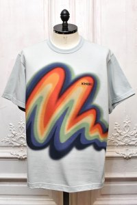 KHOKI　" Printed T-Shirt "　col.Blue