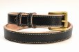 画像1: NICENESS　" BLADE  - NN Saddle Leather Belt "　col.Black (1)