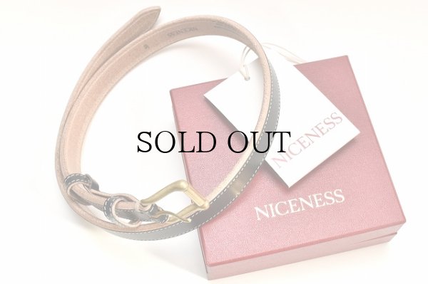画像4: NICENESS　" BLADE  - NN Saddle Leather Belt "　col.Black