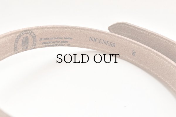 画像3: NICENESS　" BLADE  - NN Saddle Leather Belt "　col.Black