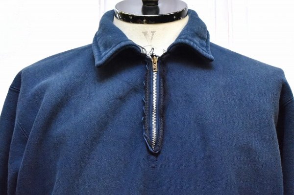 画像2: A.PRESSE　" Vintage Half Zip Sweatshirt "　col.Navy