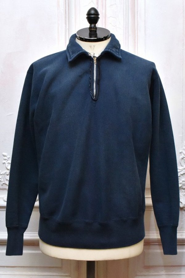 画像1: A.PRESSE　" Vintage Half Zip Sweatshirt "　col.Navy