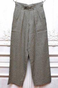 m's braque　" TUCKED WIDE PANTS "　col.Hound Tooth