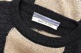 画像5: Cristaseya 　" Washi Paper Pachwork Sweater "　col.Black with beige/blue pathework (5)