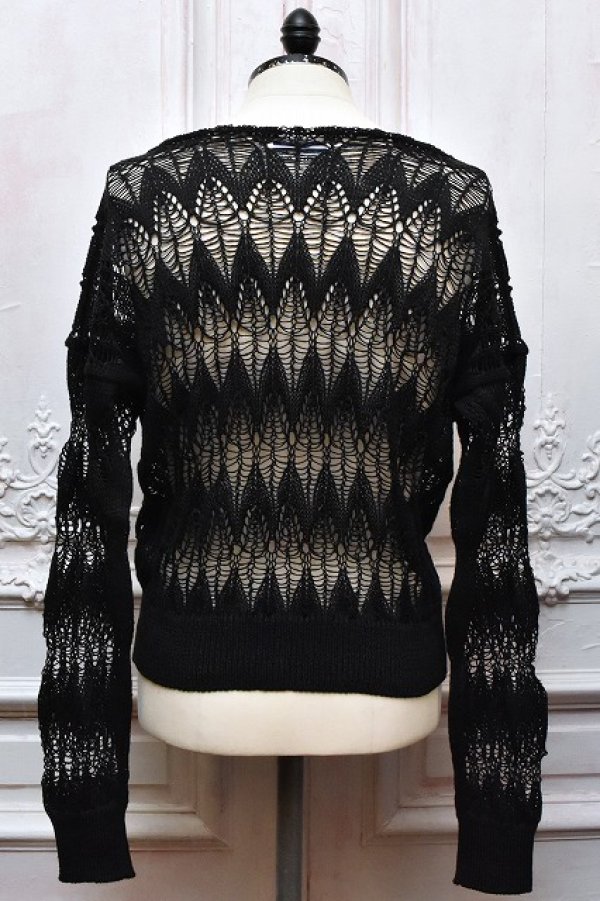 画像4: Cristaseya 　" Linen Lace Sweater "　col.Black