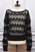 画像1: Cristaseya 　" Linen Lace Sweater "　col.Black (1)