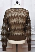 画像4: Cristaseya 　" Linen Lace Sweater "　col.Brown (4)