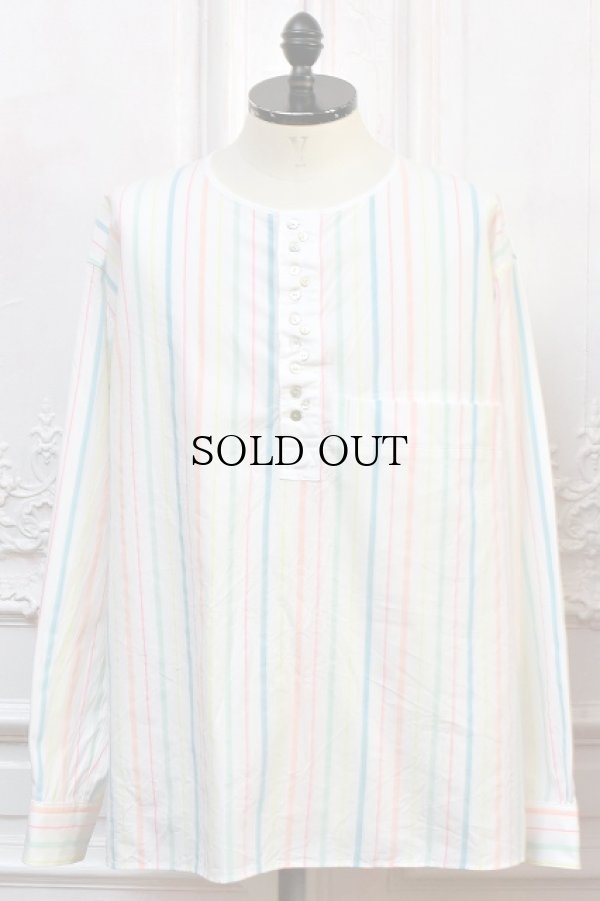 画像1: NICENESS　" D.D.Smith - Henley neck T-shirt "　col.Multi