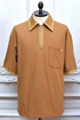 The DUFFER N NEPHEWS　" DUNDAS - Zip Up Polo "　col.Raw Umber