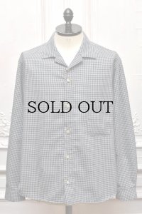 A MACHINE　" Open-collared Shirts-blanch pattern-sea "　col.Checkered