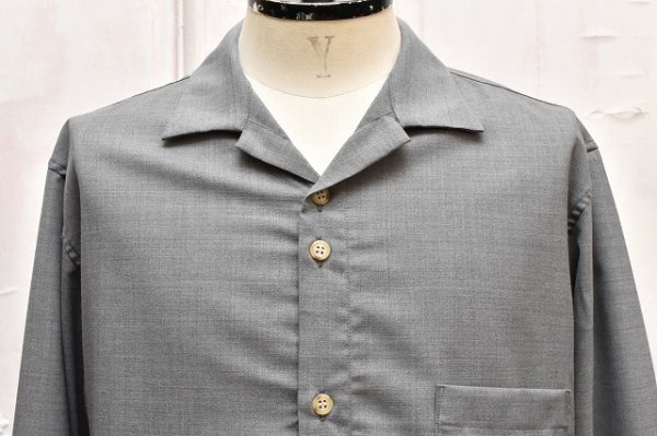 画像2: A MACHINE　" Open-collared Shirts-blanch pattern-sea "　col.Gray