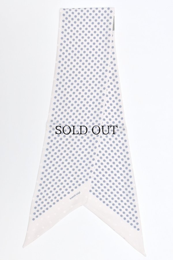 画像2: Fratelli Luigi　" Silk Scarf "　col.Off White / Navy Dot