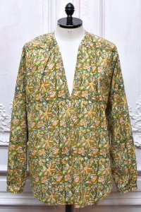 NICENESS　" ASHA.C - Floral Print Peasant Shirt "　col.Yellow