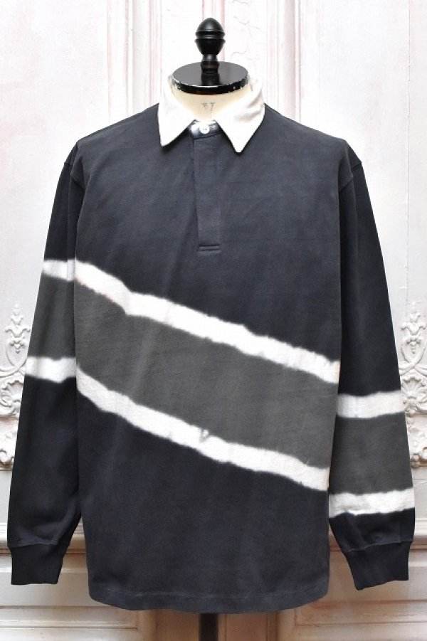 画像1: NICENESS　" MOORE - Hand Dyed Rugger Shirt "　col.Ink Black