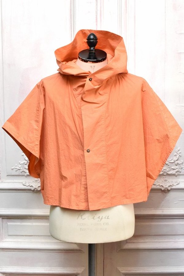 画像1: amachi.　" Fabric Forming Shell Hoodie "　col.NC Orange