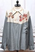画像1: NICENESS　" MAJAW - Wild Silk Souvenir Shirt "　col.Blue Gray (1)