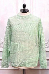 amachi.　" Swallow’s Nest Knit - Clay "　col.White Green