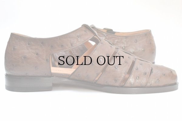 画像2: F.lli Giacometti　" Gurkha sandals - Ostrich "　col.Tabaco