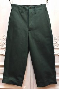 TUKI　" wide work pants "　col.forest(50)