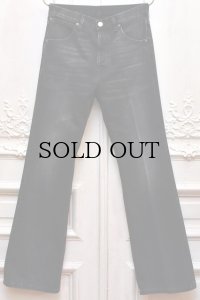 HUSBANDS　" Flared High Waisted Jeans in Denim  "　col.Washed Black