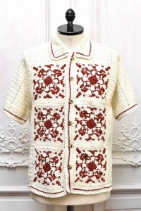 S.S Daley　" Crochet Shirt "　col.Burgundy/White