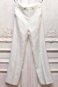 HUSBANDS　" High Waisted Trousers - Wide Leg "　col.White