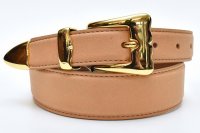 ANDERSON’S　" Leather Western Belt "　col.Beige / Gold