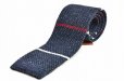 画像1: m's braque　" Knit Tie - Vintage "　col.Navy white Burgundy (1)