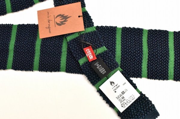 画像3: m's braque　" Knit Tie - Vintage "　col.Navy Green