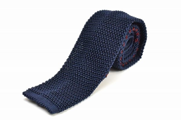 画像1: m's braque　" Knit Tie - Vintage "　col.Navy Burgundy