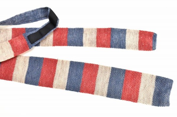 画像2: m's braque　" Knit Tie - Vintage "　col.Red Ivory Blue