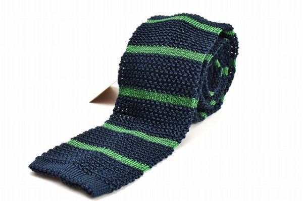 画像1: m's braque　" Knit Tie - Vintage "　col.Navy Green