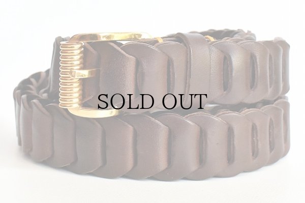 画像2: il micio　" BOHO BELT - vintage french buckle"　col.T MORO / NERO