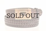 T.T　" BASKETWEAVE PATTERN BELT "　col.Double Mud Dayd Brown
