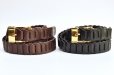 画像1: il micio　" BOHO BELT - vintage french buckle"　col.T MORO / NERO (1)