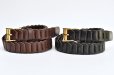 画像1: il micio　" BOHO BELT - vintage french buckle"　col.T MORO / NERO (1)