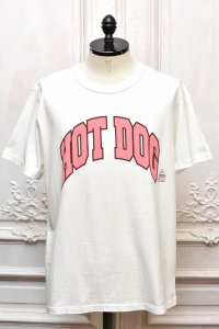 TACOMA FUJI RECORDS　" HOT DOG COLLEGE LOGO Tee - designed by Shuntaro Watanabe "　col.White