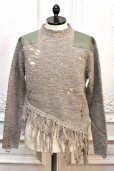 画像1: KHOKI　" Fringed and destroyed knit "　col.Beige (1)