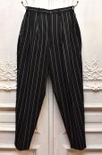 画像1: CLASS　" DORMEUIL ROYAL 11 STRIP PANTS "　col. Black (1)