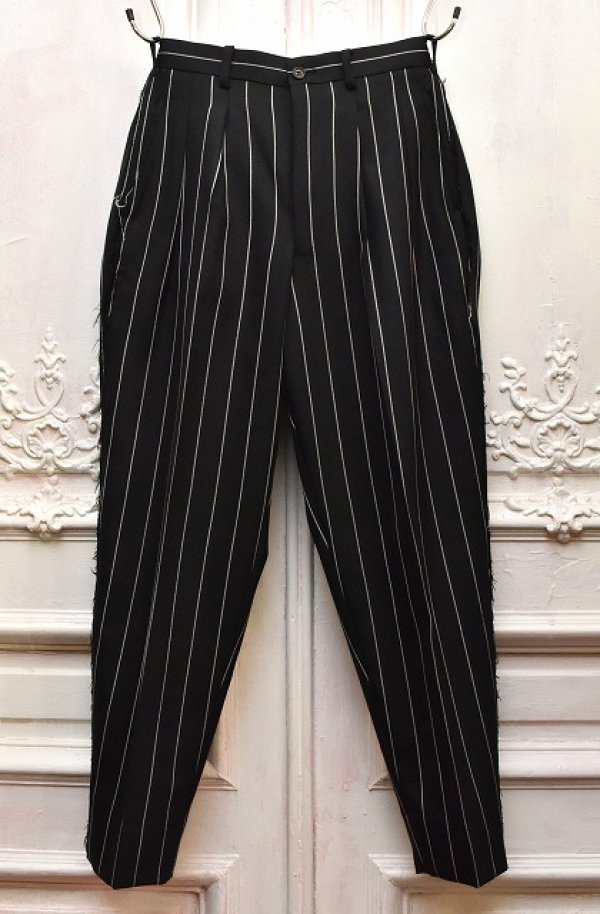 画像1: CLASS　" DORMEUIL ROYAL 11 STRIP PANTS "　col. Black