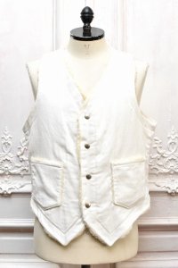 CLASS　" LONG SLAB CORDUROY VEST "　col.White