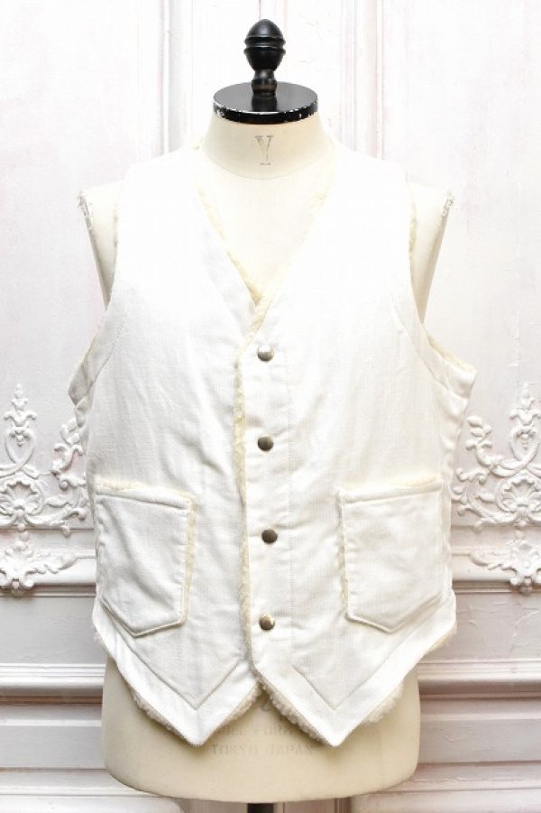 画像1: CLASS　" LONG SLAB CORDUROY VEST "　col.White