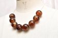 画像2: m's braque　" Deadstock Cracked Beads Necklace "　col.Crackedbrown / Gold (2)