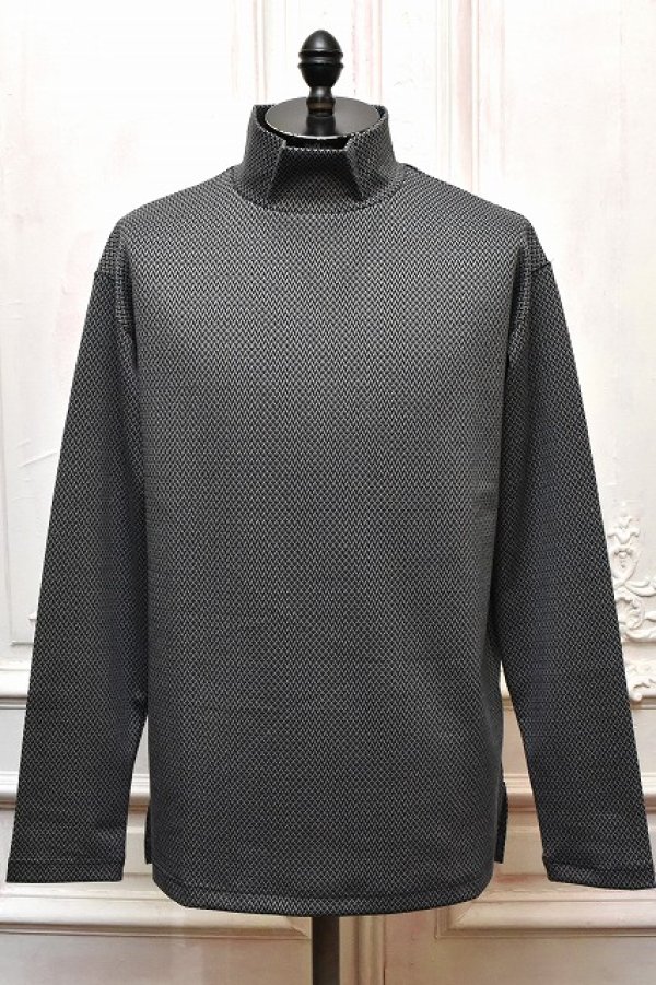 画像1: m's braque　" Hi neck Long Sleeve Pullover "　col.Grey