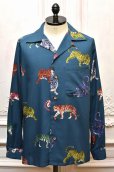 画像1: m's braque　" Long Sleeve Aloha Shirt "　col.Mult Color Tigers (1)